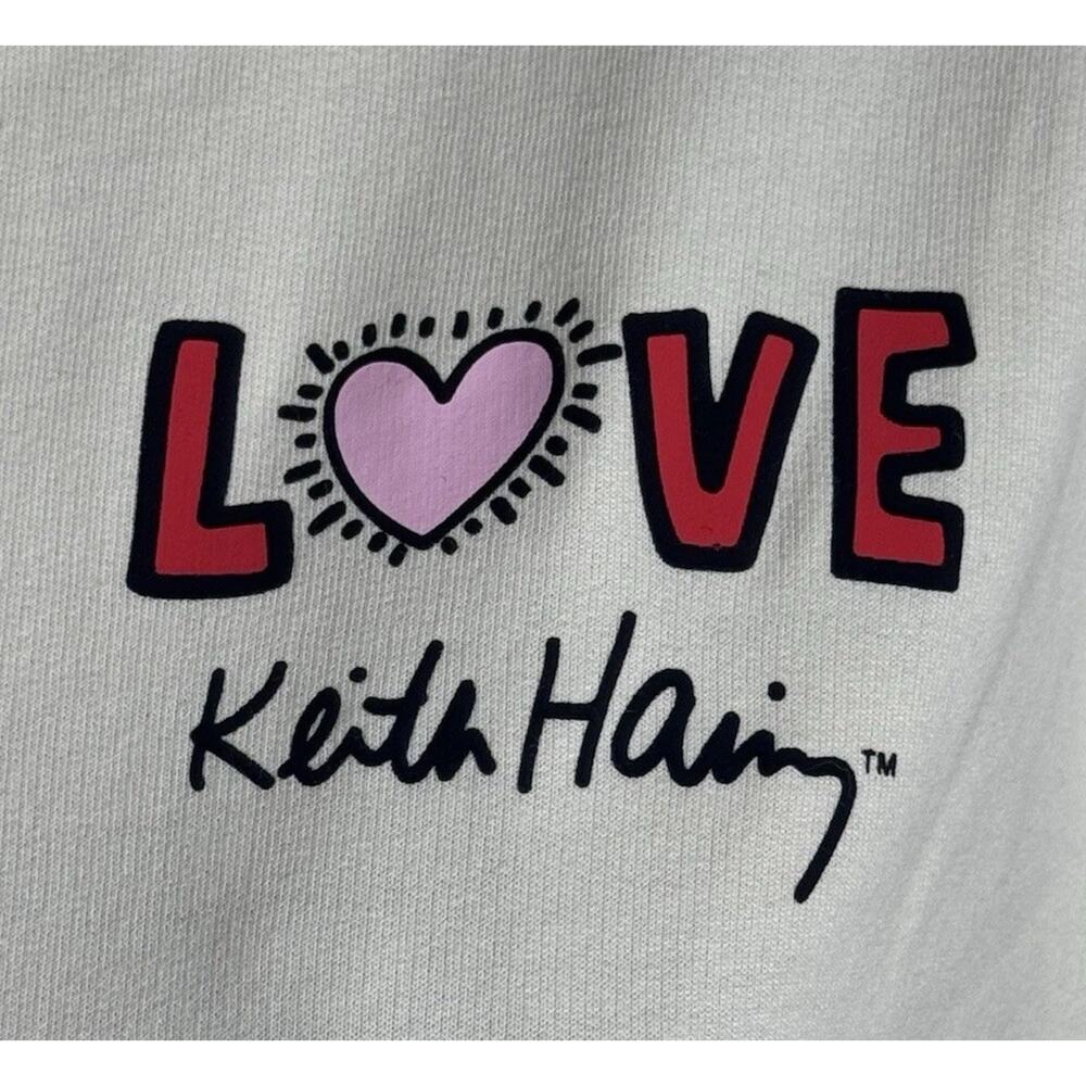 Keith Haring | Valentine | Love Heart | Soft Sweatshirt | Cream | 90s Art - Picture 3 of 7